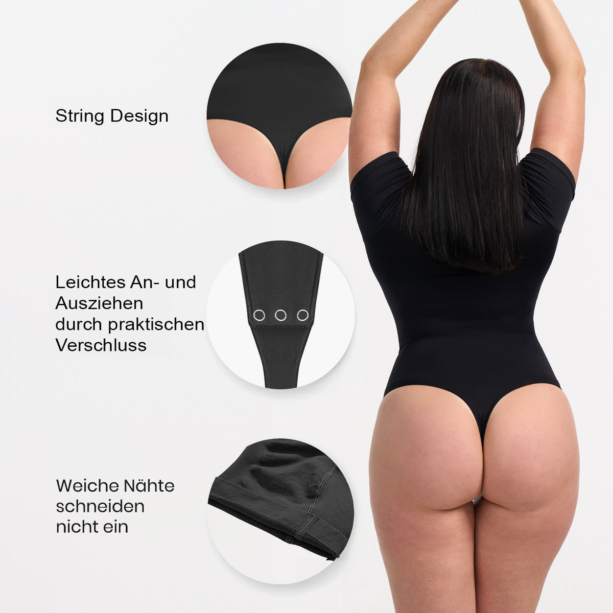 Bodysuit string sculpting shapewear shirt
