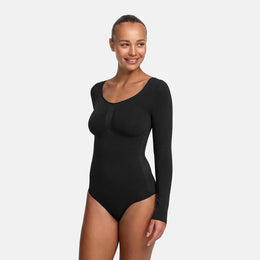 Body modelujące z długim rękawem i majtkami typu slip