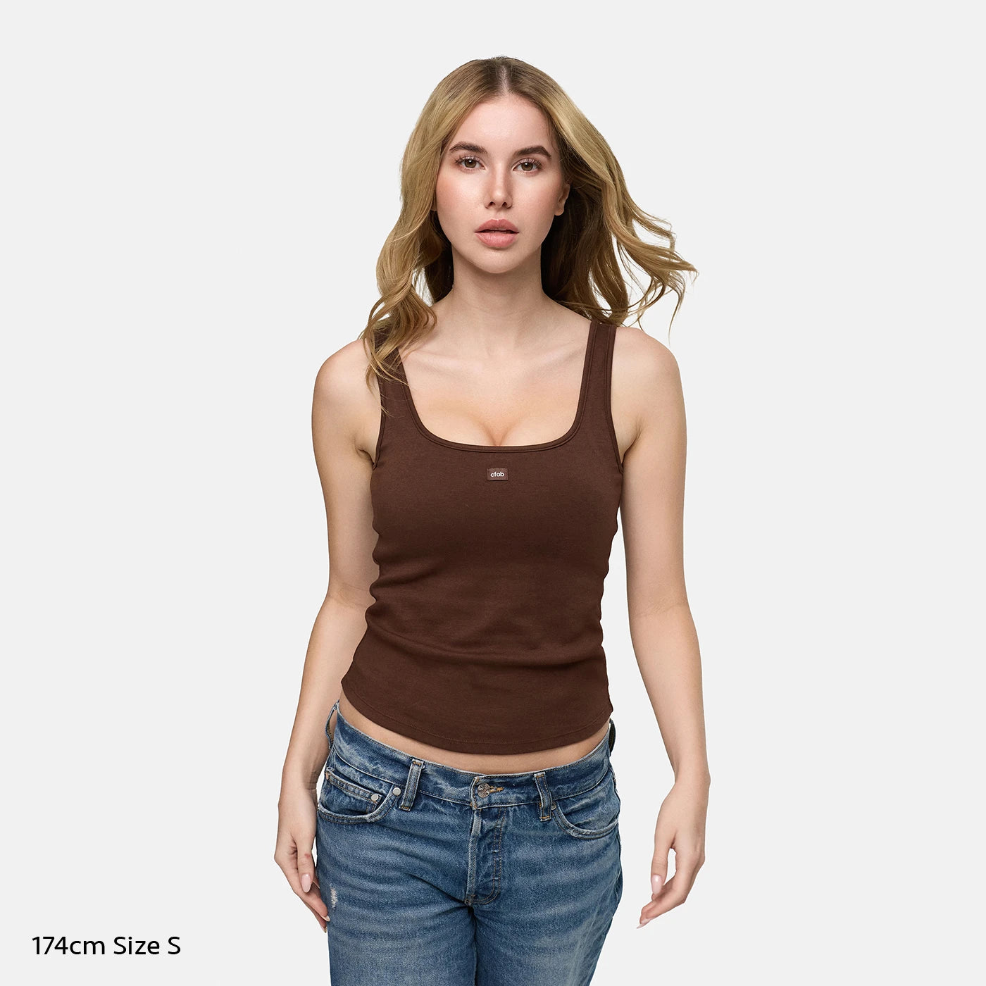 Débardeur en coton avec soutien-gorge push-up intégré