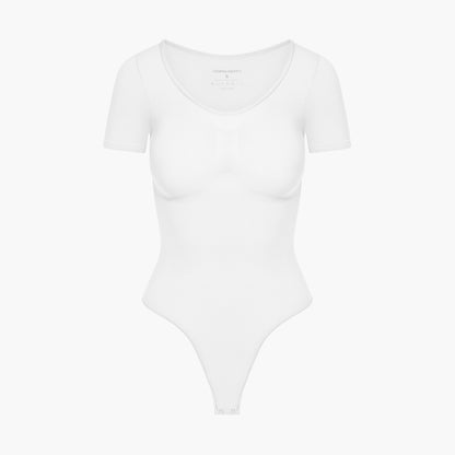 Body contenitivo modellante a T-shirt con perizoma