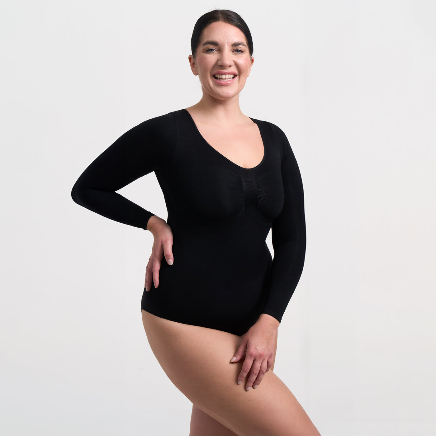 Bodysuit Sculpting Shapewear Longsleeve mit Slip - Medium Shape