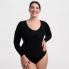 Sculpting Shapewear Long Sleeve Bodysuit with Briefs - Medium Shape