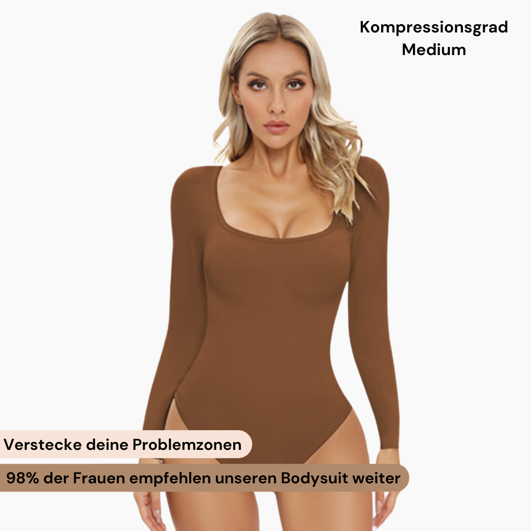 Longsleeve bodysuit beeldhouwen shapewear