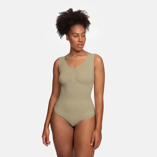 Body modelujące typu Tank z stringami