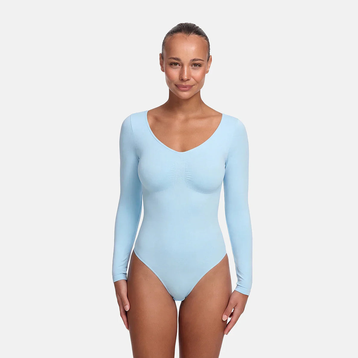 Body modelujące Sculpting Shapewear z długim rękawem i figami - Przedsprzedaż