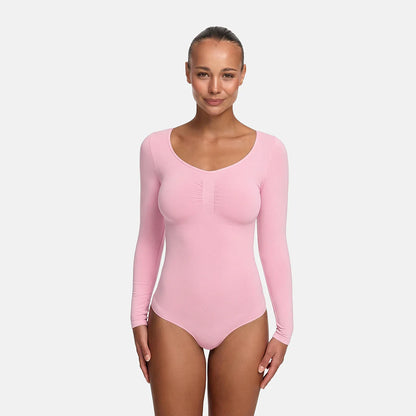 Body Sculpting Shapewear a manica lunga con stringa - Accesso anticipato