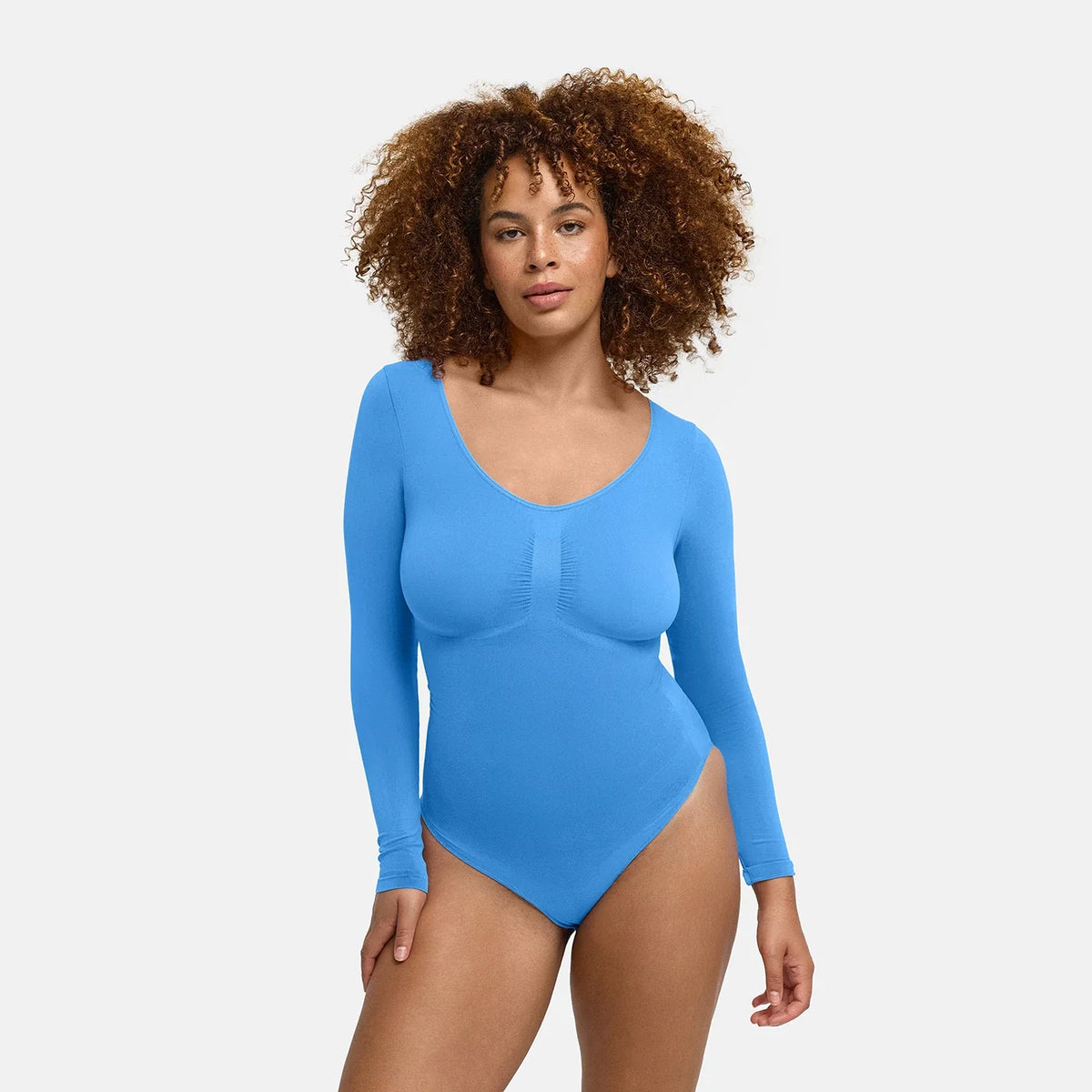 Body modelujące Sculpting Shapewear z długim rękawem i figami - Przedsprzedaż