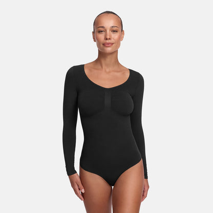 Body Sculpting Shapewear a manica lunga con stringa - Accesso anticipato