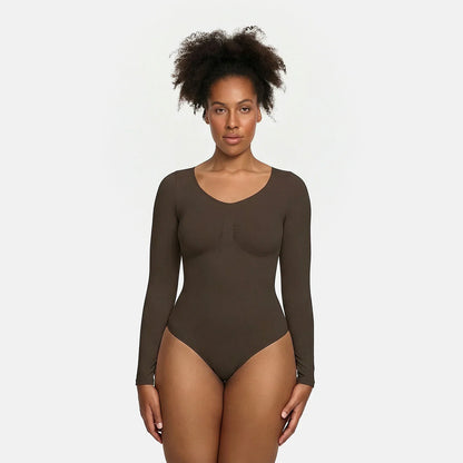 Body Sculpting Shapewear a manica lunga con stringa - Accesso anticipato
