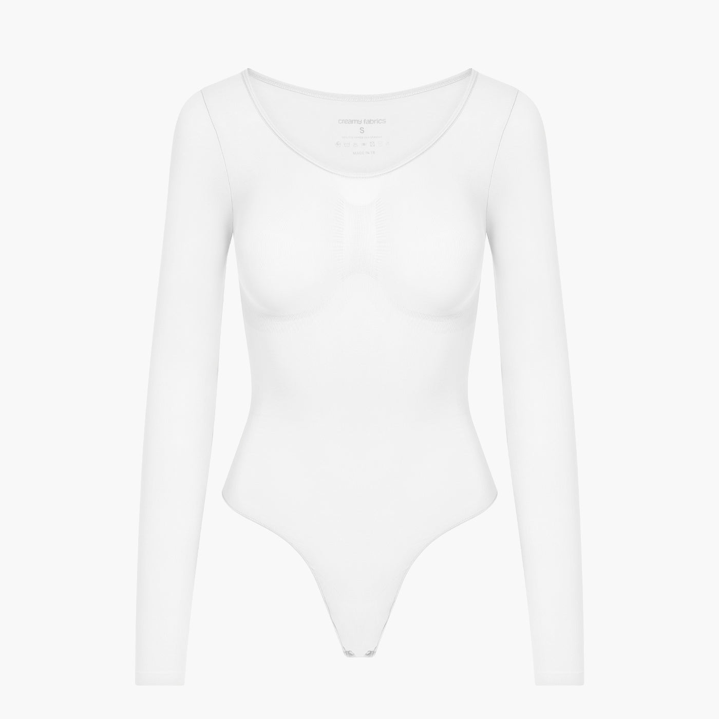Body contenitivo modellante a maniche lunghe con perizoma