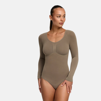 Body Sculpting Shapewear a manica lunga con stringa - Accesso anticipato