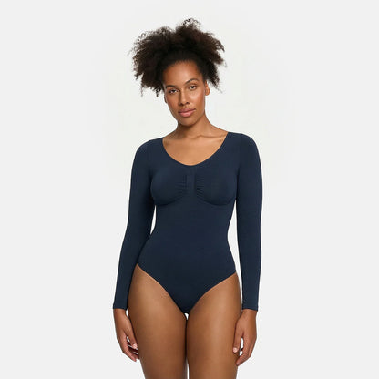 Body Sculpting Shapewear a manica lunga con stringa - Accesso anticipato