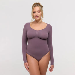 Bodysuit Sculpting Shapewear Longsleeve mit String
