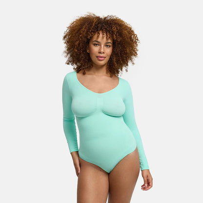 Body Sculpting Shapewear a manica lunga con stringa - Accesso anticipato