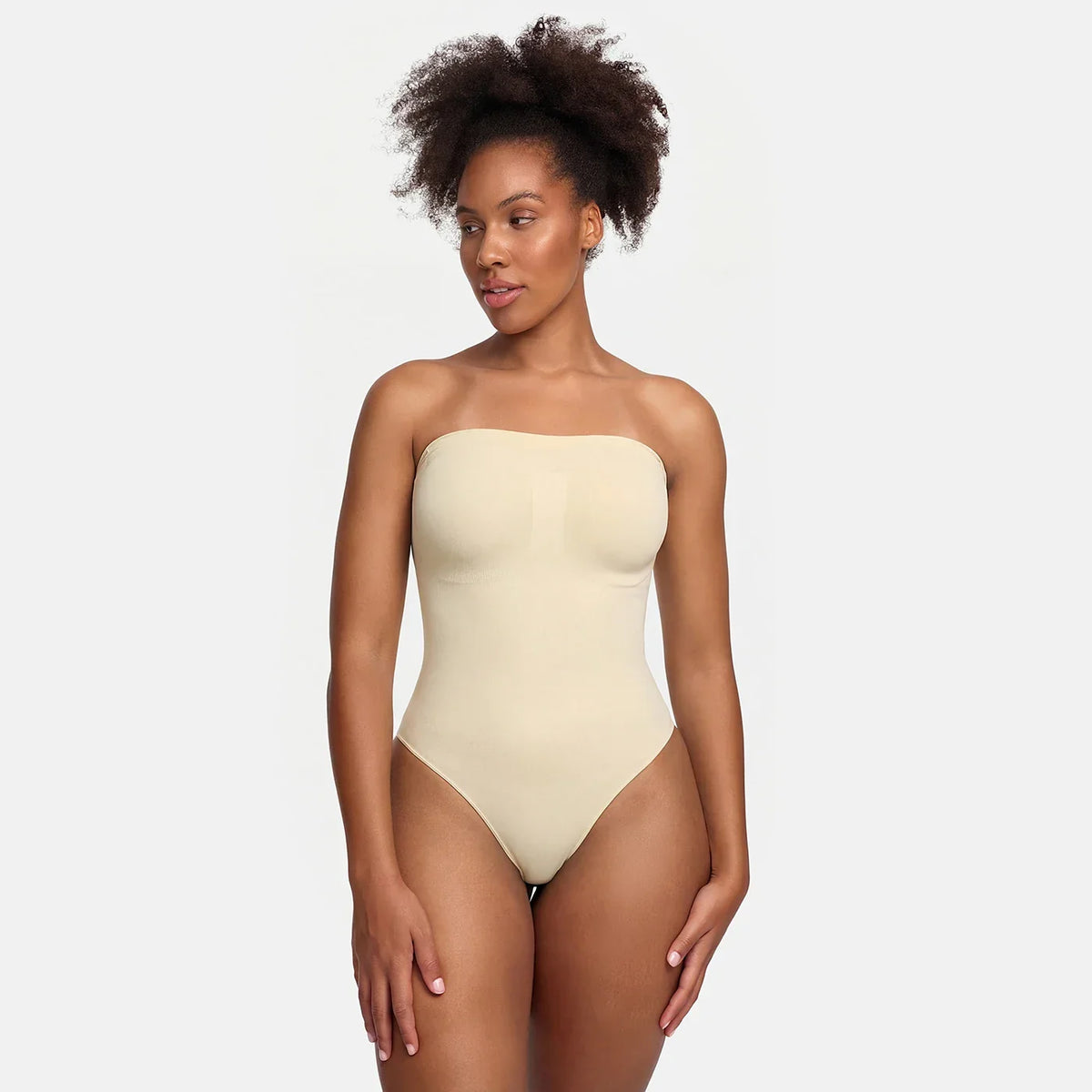 Trägerloser Bodysuit Sculpting Shapewear mit Slip - 4 for 2