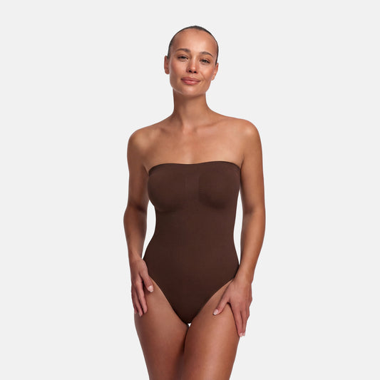 Trägerloser Bodysuit Sculpting Shapewear mit String - 4 for 2