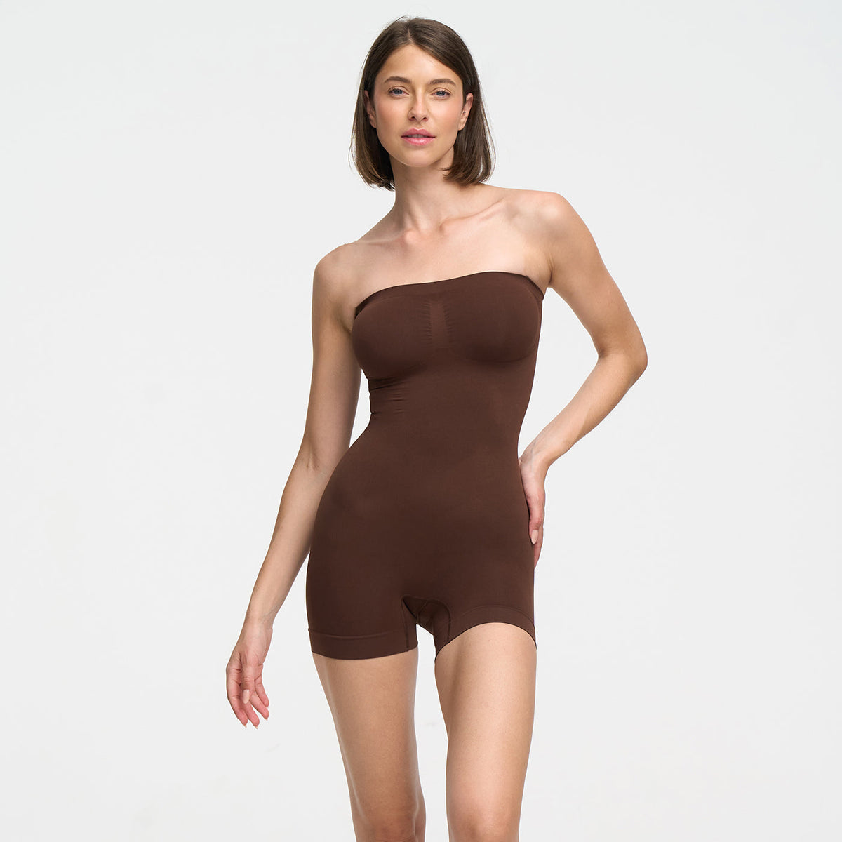 Trägerloser Bodysuit Sculpting Shapewear mit Shorts - 4 for 2