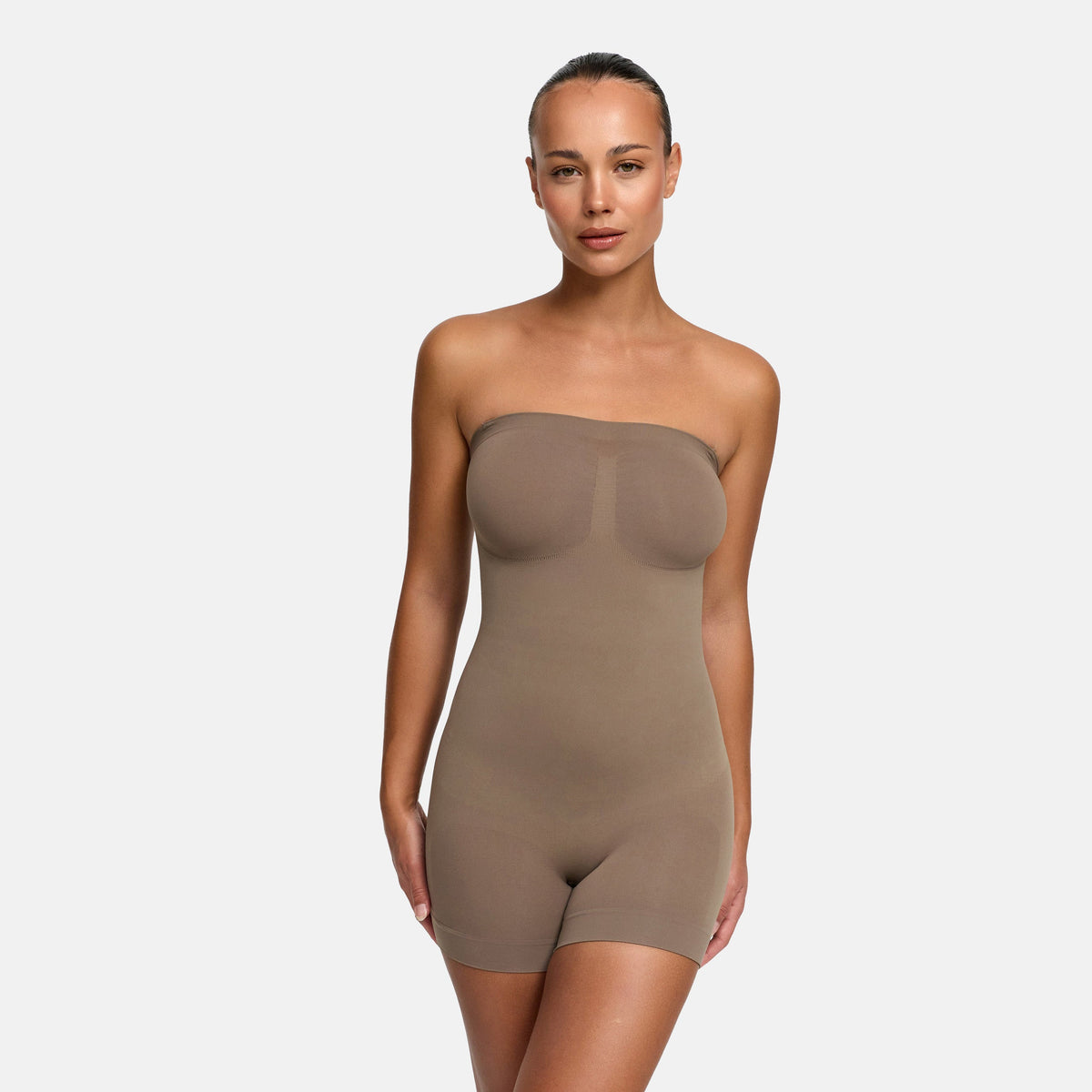 Trägerloser Bodysuit Sculpting Shapewear mit Shorts - 4 for 2