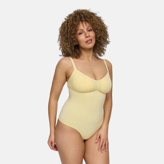 Sculpting Shapewear Bodysuit with Built-In Wireless Bra and Thong
