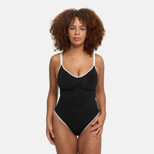 Wyszczuplające body modelujące Lined Bodysuit z wbudowanymi wkładkami i figami