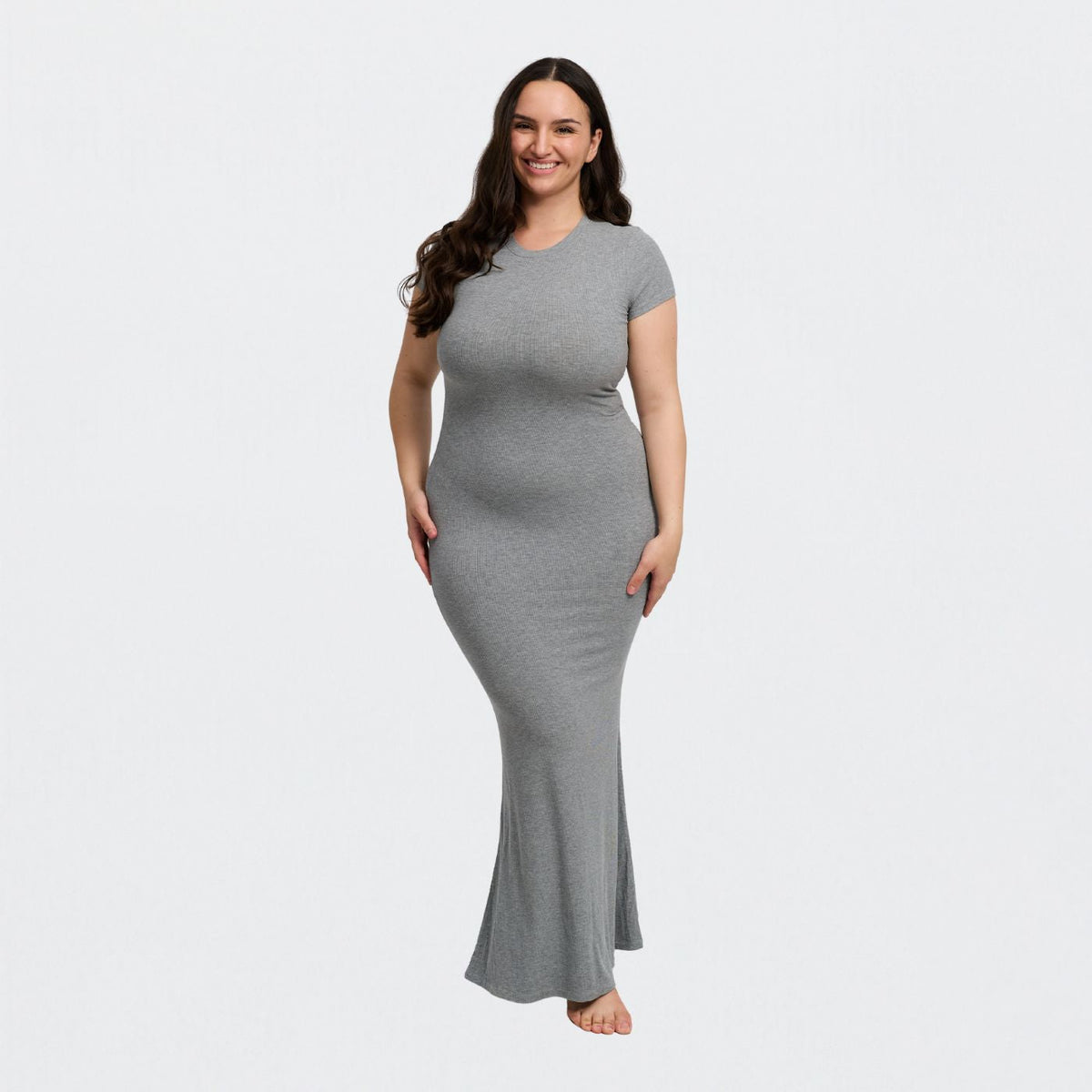 Ribbed T-Shirt Maxikleid - 4 für 2