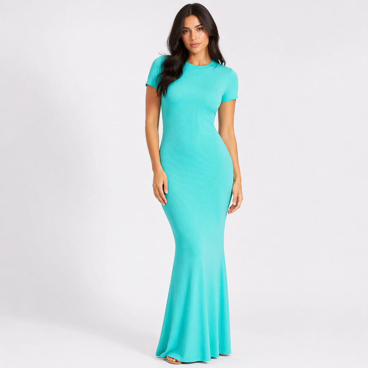Ribbed T-Shirt Maxikleid - 4 für 2