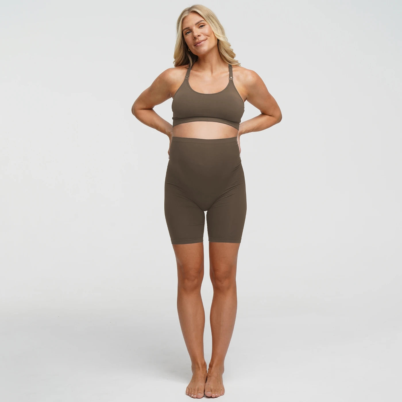 Shorts premaman seamless a vita alta