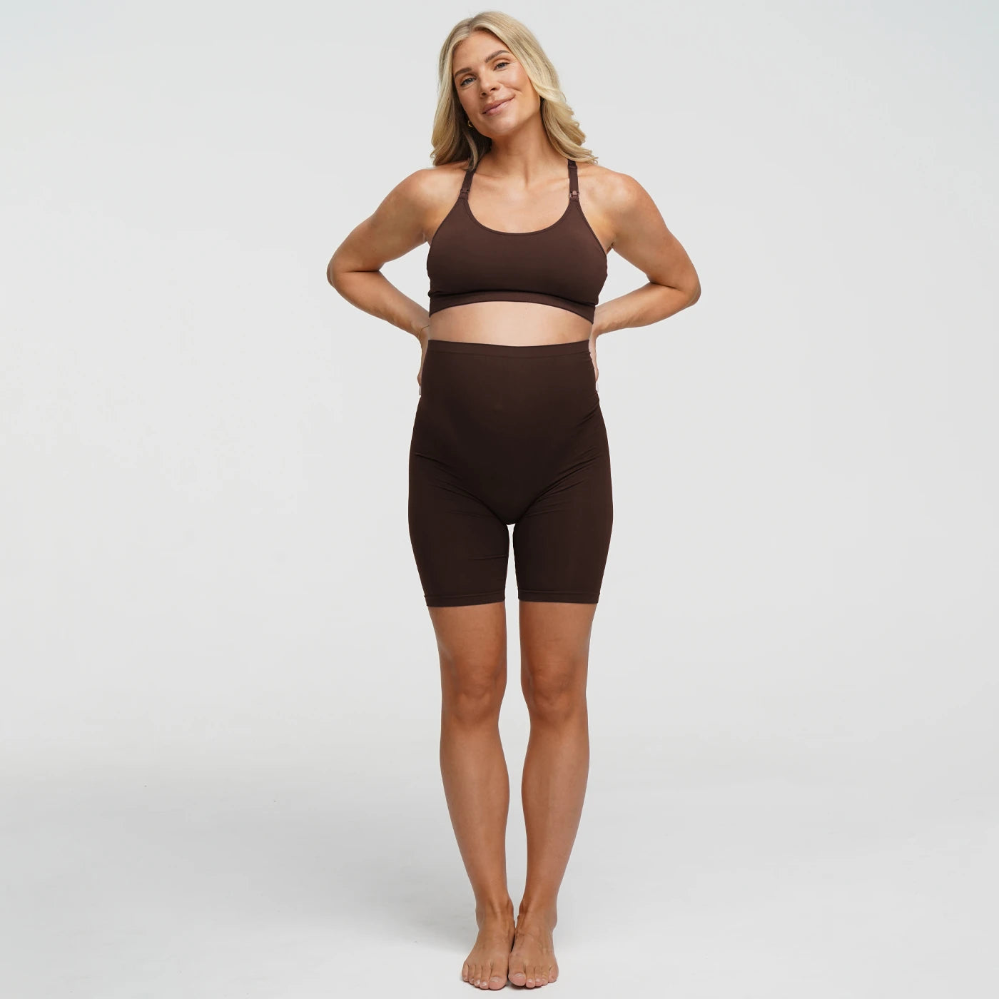 Shorts premaman seamless a vita alta