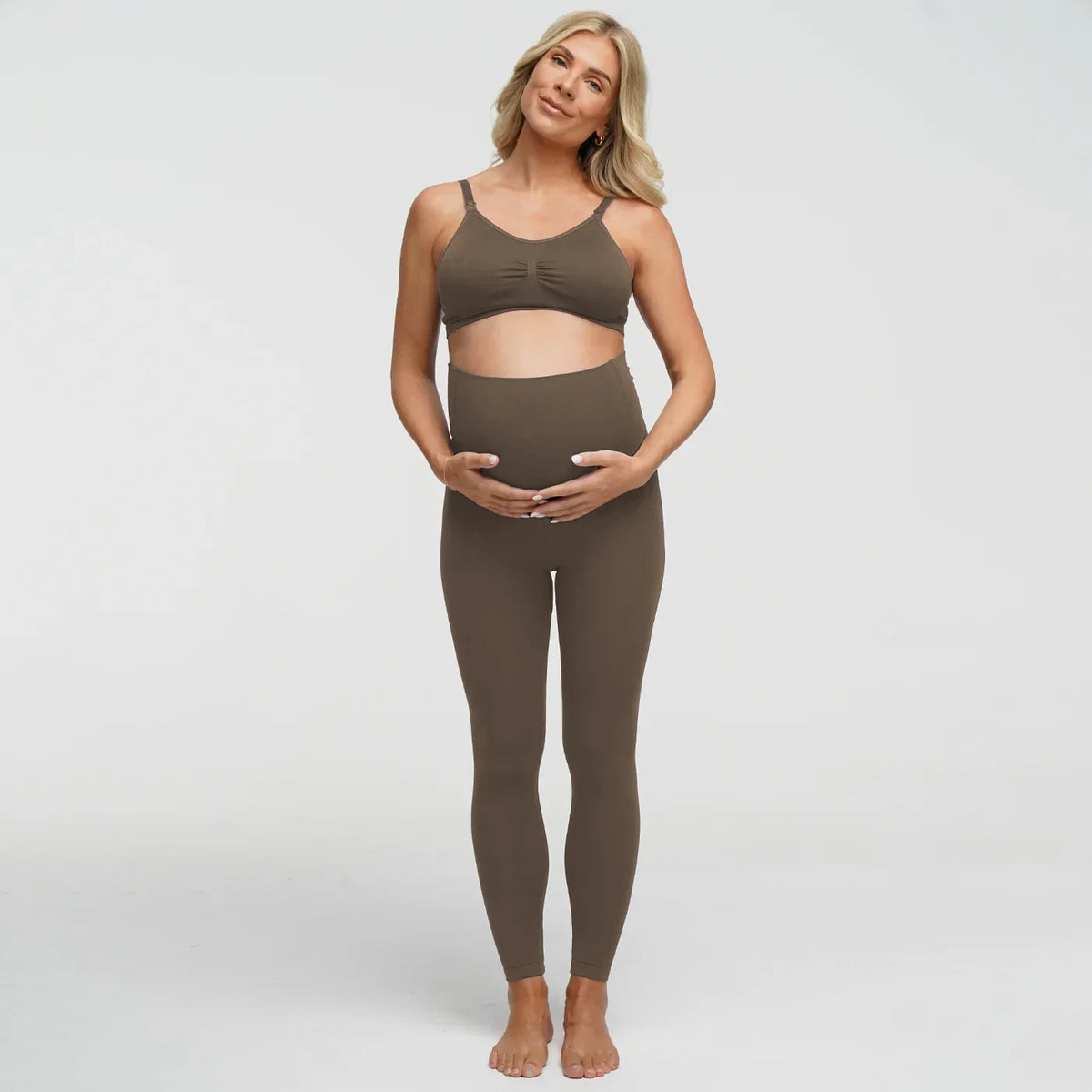 Seamless Umstandsleggings mit hohem Bund - 4 für 2