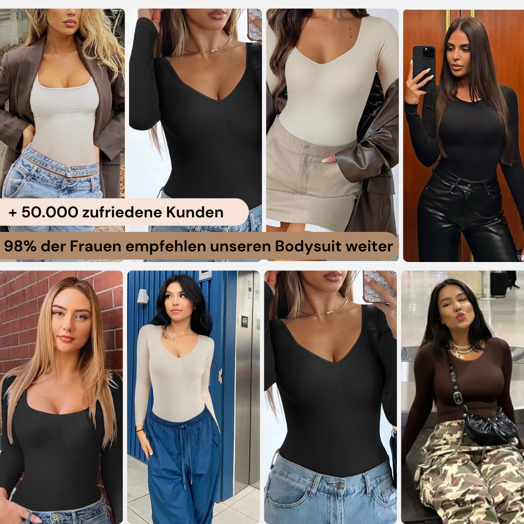 Longsleeve bodysuit beeldhouwen shapewear