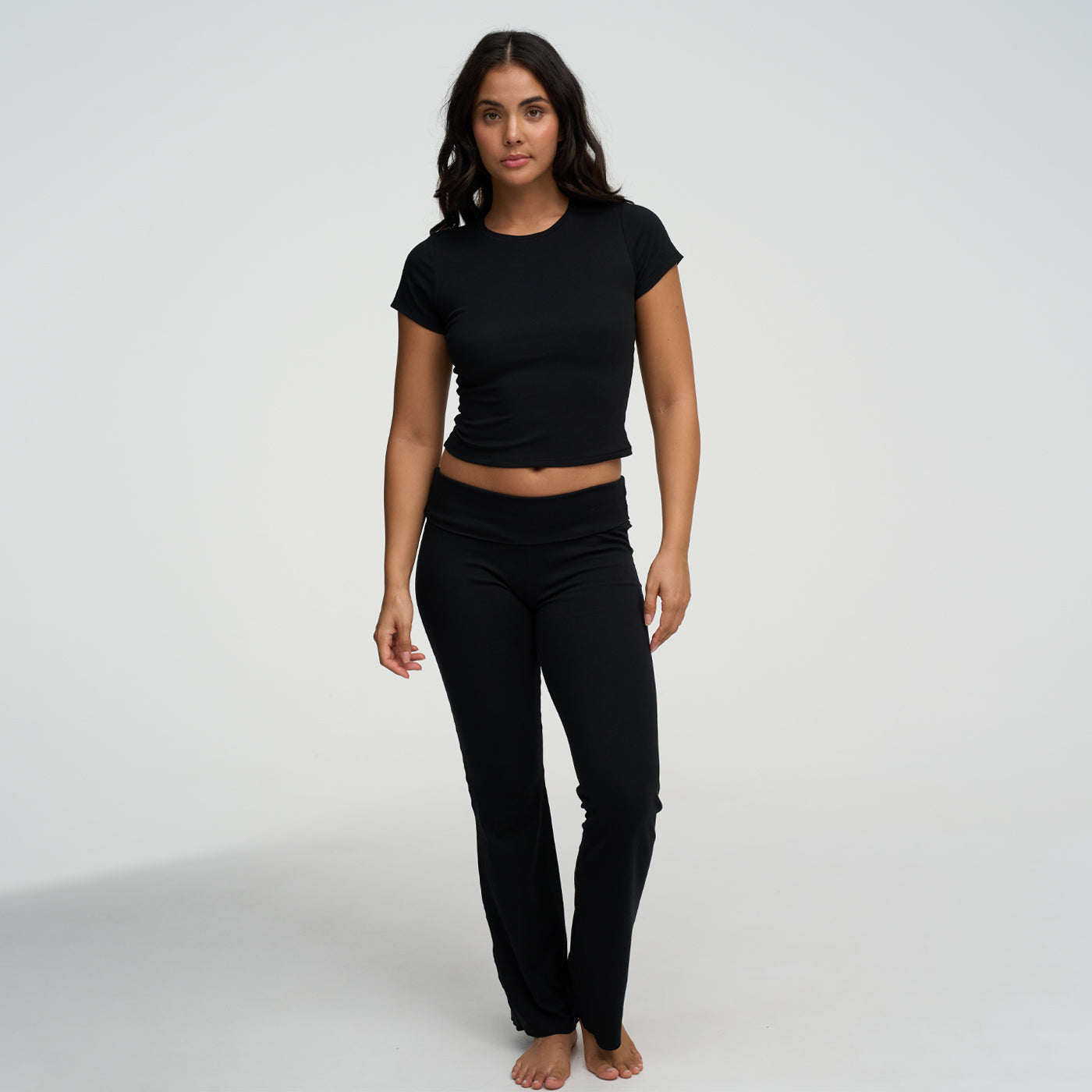 Leggings bootcut svasati in cotone