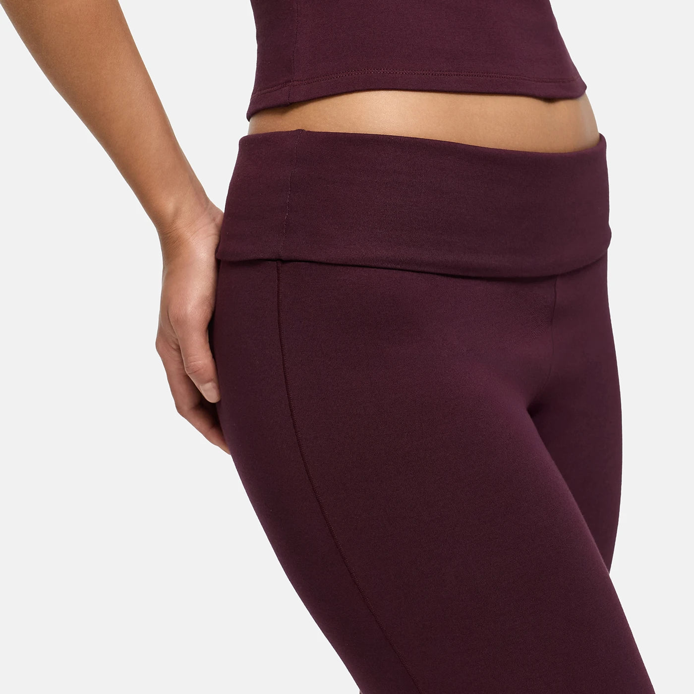 Leggings bootcut svasati in cotone
