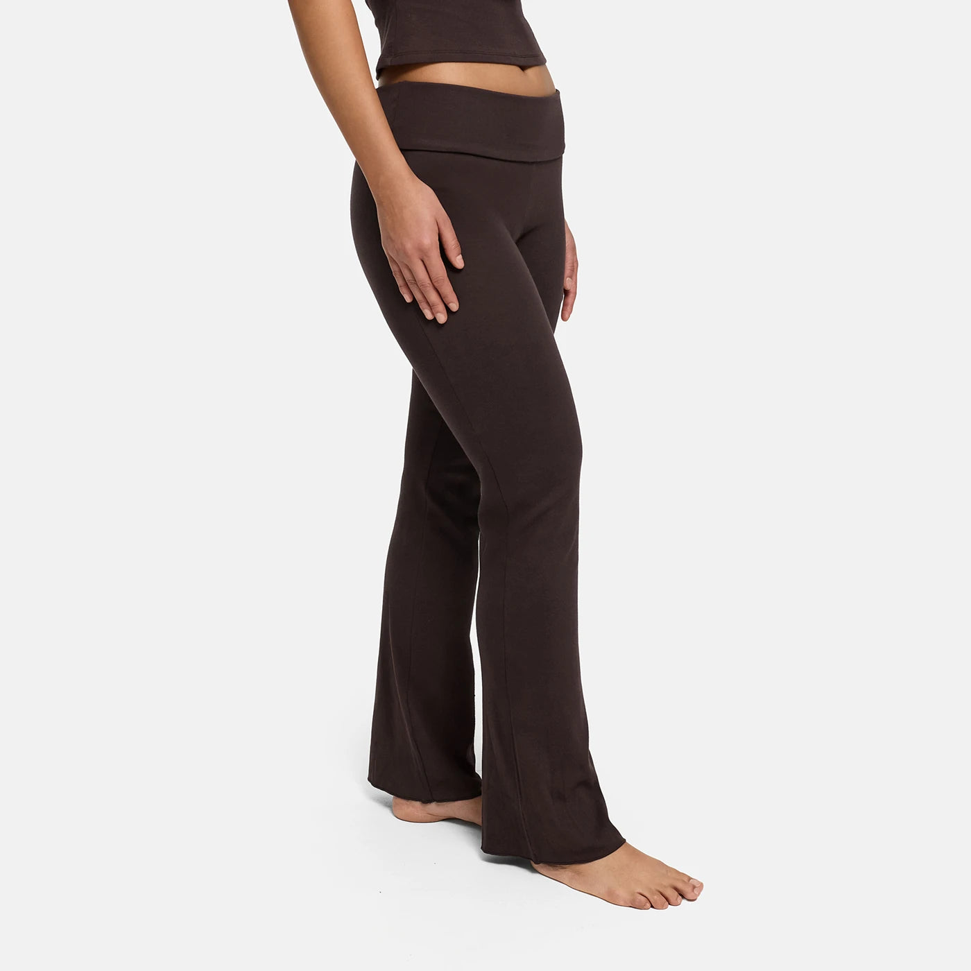 Leggings bootcut svasati in cotone