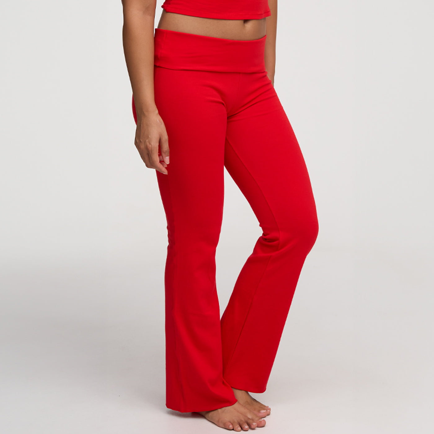 Leggings bootcut svasati in cotone