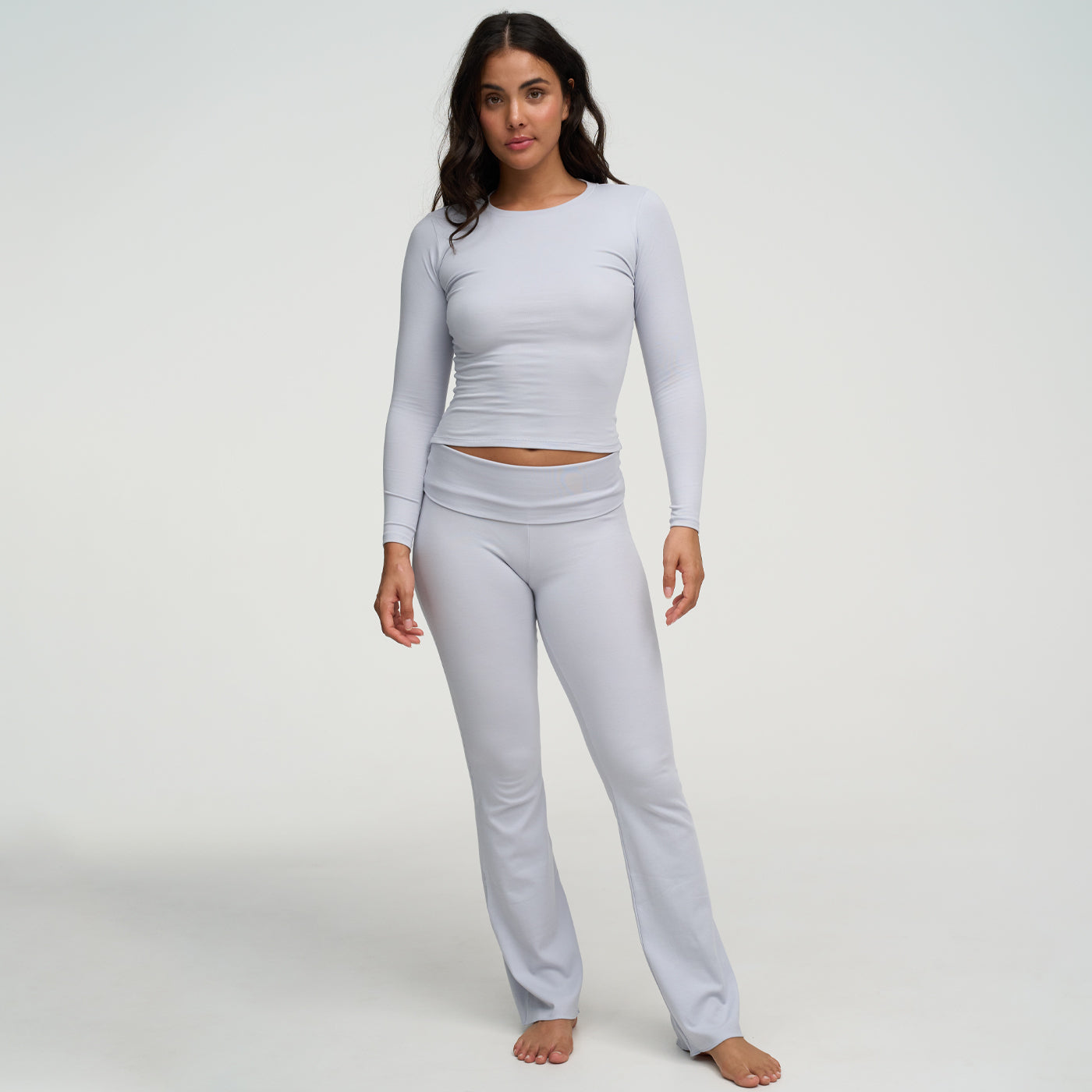 Leggings bootcut svasati in cotone