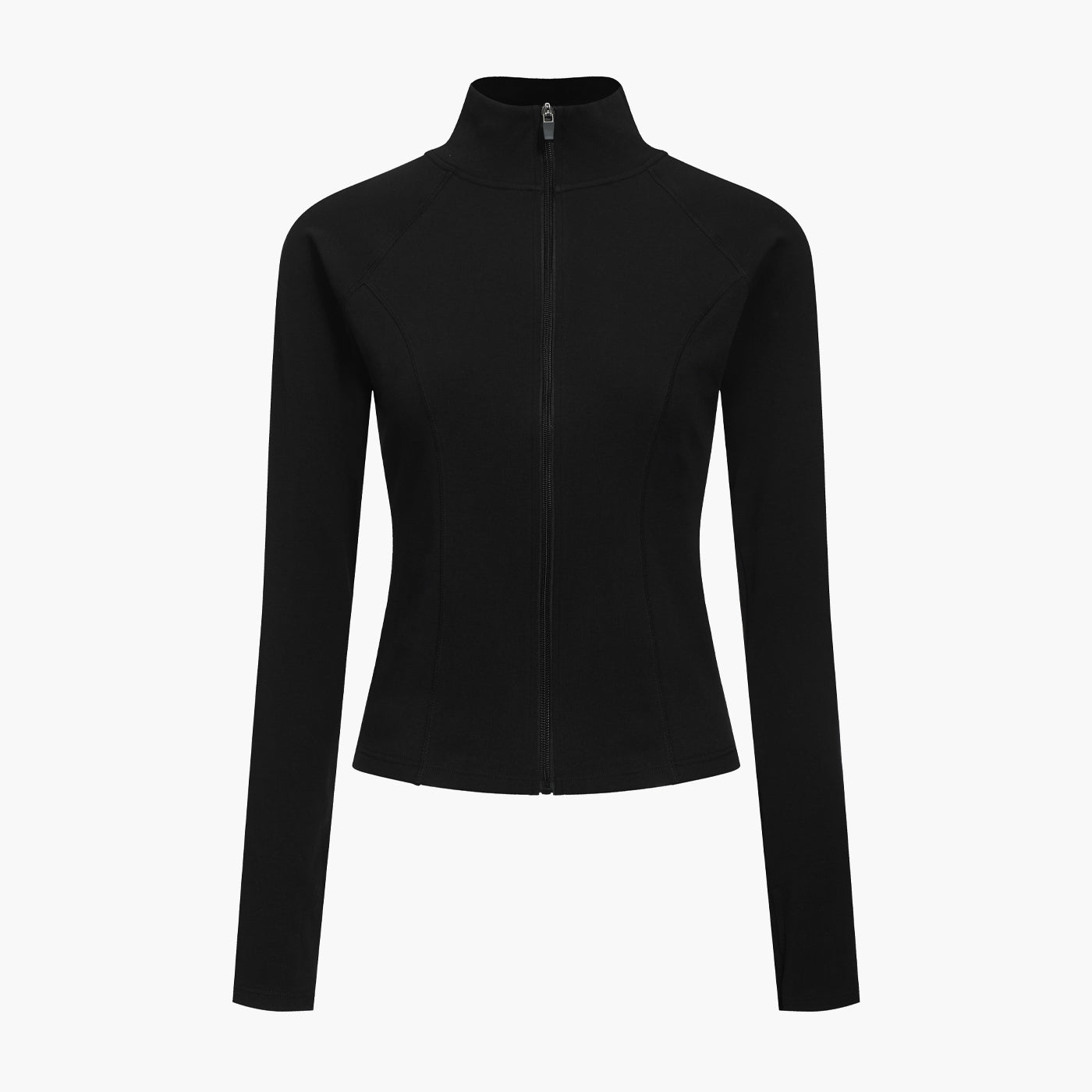 Giacca in cotone con zip dal taglio aderente