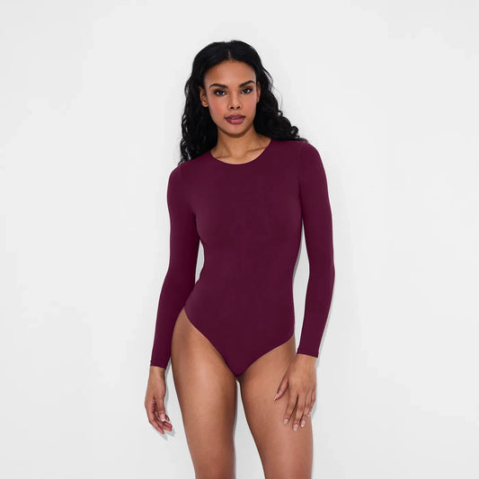 Bisiklet Yaka Uzun Kollu Body
