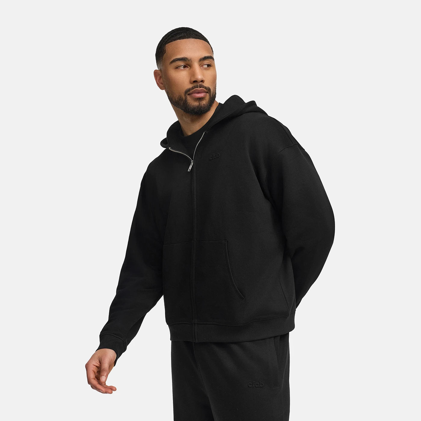 Felpa con cappuccio e zip Relaxed Fit da uomo