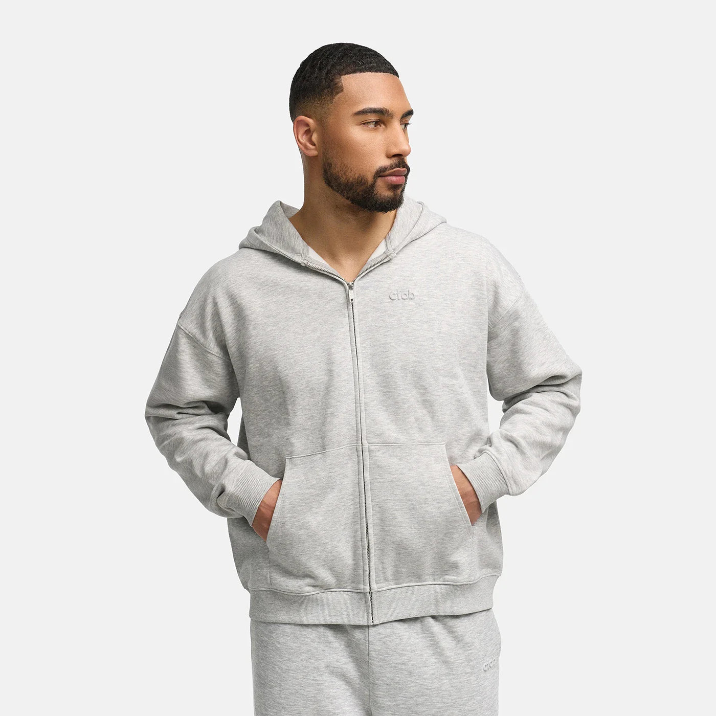 Felpa con cappuccio e zip Relaxed Fit da uomo
