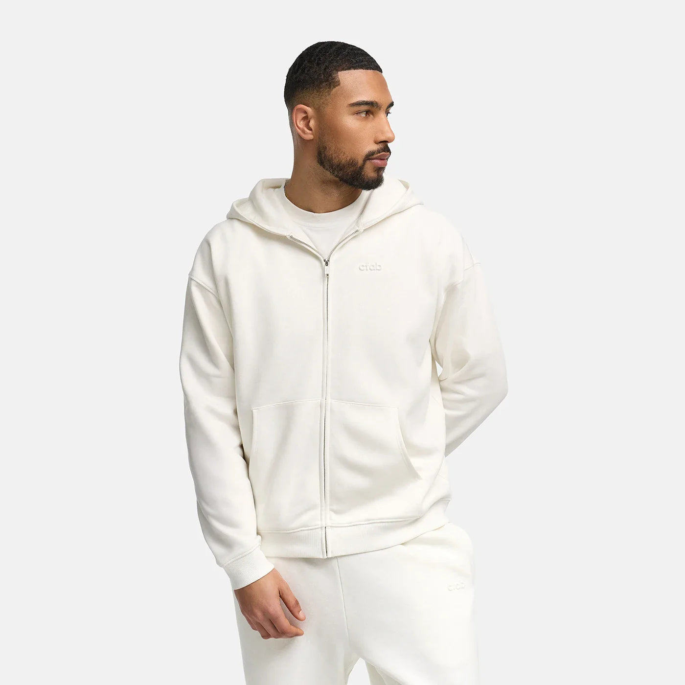 Felpa con cappuccio e zip Relaxed Fit da uomo