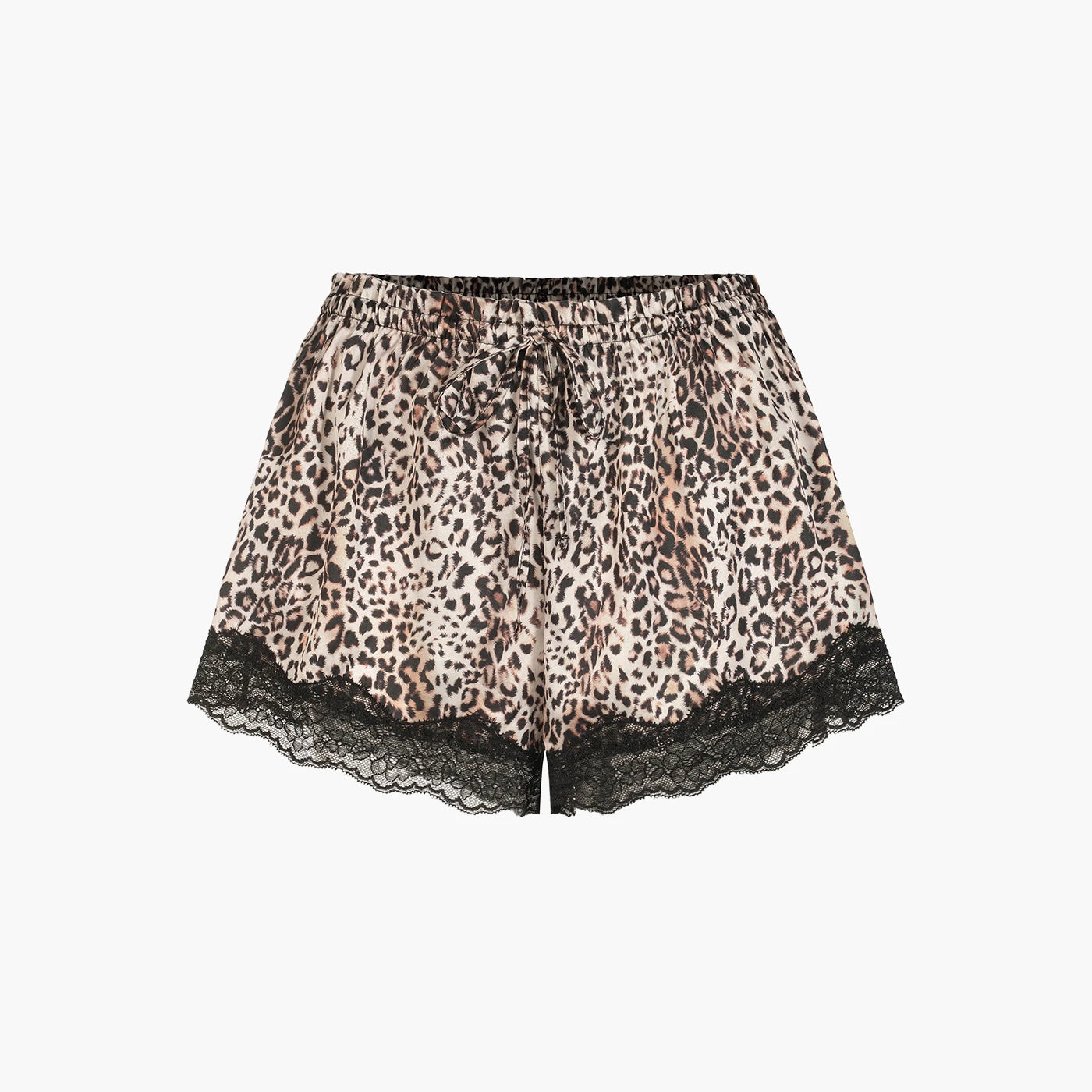 Shorts in raso con pizzo