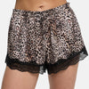 Satin Shorts mit Spitze