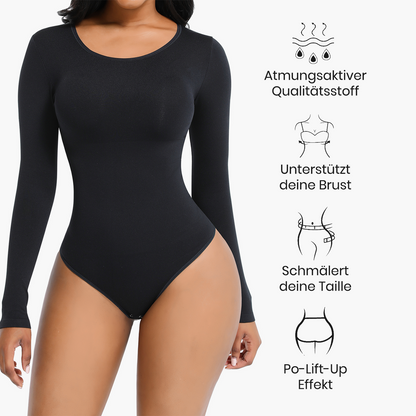 Longsleeve bodysuit beeldhouwen shapewear